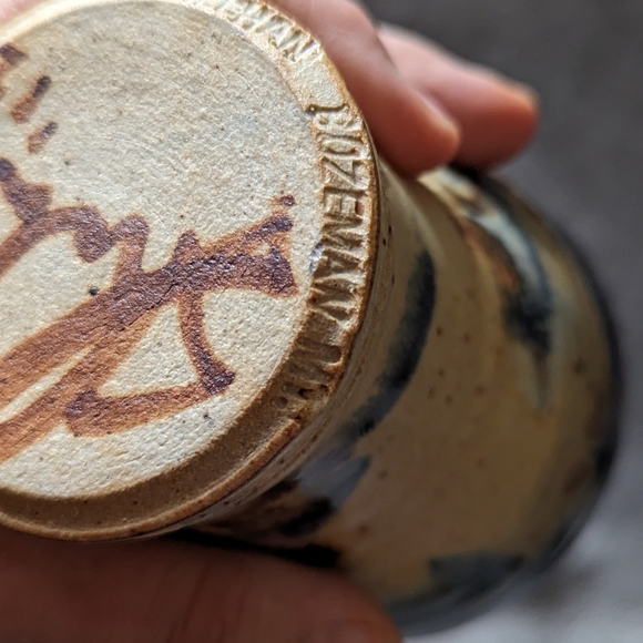 Studio Art Pottery vase coffee mug Old Faithful Fire Hole Pottery Carl Sheehan - Picture 8 of 9